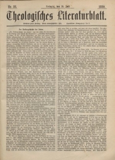 Theologisches Literaturblatt, 16. Juli 1880, Nr 28.