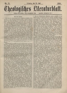 Theologisches Literaturblatt, 23. Juli 1880, Nr 29.