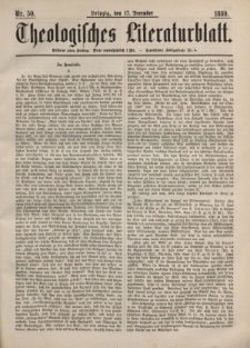 Theologisches Literaturblatt, 17. Dezember 1880, Nr 50.