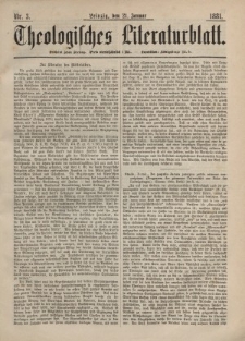 Theologisches Literaturblatt, 21. Januar 1881, Nr 3.