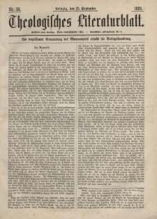 Theologisches Literaturblatt, 23. September 1881, Nr 38.
