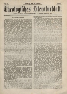 Theologisches Literaturblatt, 20. Januar 1882, Nr 3.
