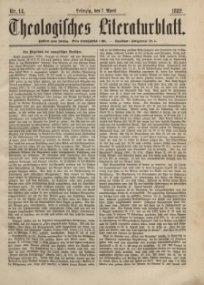 Theologisches Literaturblatt, 7. April 1882, Nr 14.