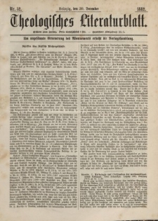 Theologisches Literaturblatt, 30. Dezember 1882, Nr 52.