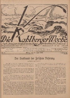 Die Kahlberger Woche Nr. 6, 19. Juni 1926, 1. Jahrgang