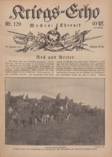Kriegs-Echo: Wochen=Chronic, 26. Januar 1917, Nr 129.