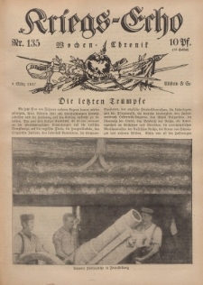 Kriegs-Echo: Wochen=Chronic, 9. März 1917, Nr 135.