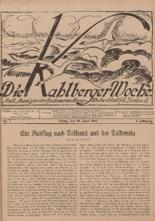 Die Kahlberger Woche Nr. 7, 26. Juni 1926, 1. Jahrgang
