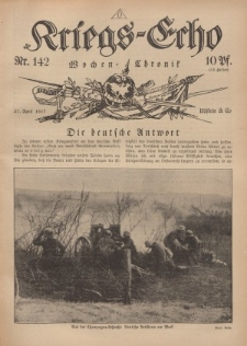 Kriegs-Echo: Wochen=Chronic, 27. April 1917, Nr 142.