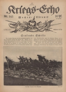 Kriegs-Echo: Wochen=Chronic, 4. Mai 1917, Nr 143.