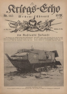 Kriegs-Echo: Wochen=Chronic, 18. Mai 1917, Nr 145.