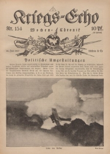 Kriegs-Echo: Wochen=Chronic, 20. Juli 1917, Nr 154.