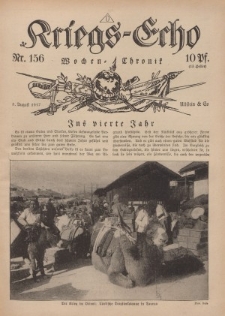 Kriegs-Echo: Wochen=Chronic, 3. August 1917, Nr 156.