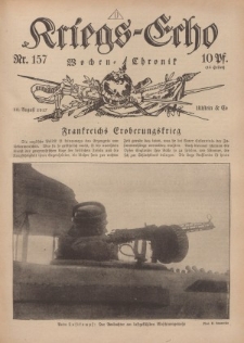 Kriegs-Echo: Wochen=Chronic, 10. August 1917, Nr 157.