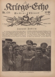 Kriegs-Echo: Wochen=Chronic, 17. August 1917, Nr 158.
