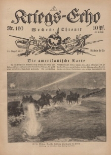Kriegs-Echo: Wochen=Chronic, 31. August 1917, Nr 160.