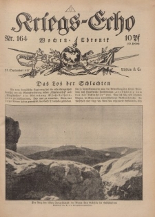 Kriegs-Echo: Wochen=Chronic, 28. September 1917, Nr 164.