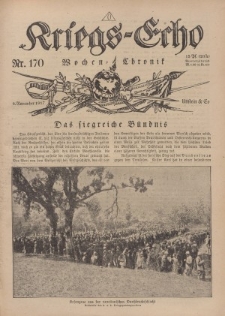 Kriegs-Echo: Wochen=Chronic, 9. November 1917, Nr 170.
