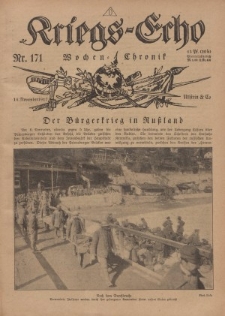 Kriegs-Echo: Wochen=Chronic, 16. November 1917, Nr 171.