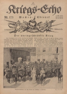 Kriegs-Echo: Wochen=Chronic, 30. November 1917, Nr 173.