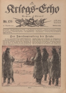 Kriegs-Echo: Wochen=Chronic, 21. Dezember 1917, Nr 176.