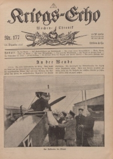 Kriegs-Echo: Wochen=Chronic, 28. Dezember 1917, Nr 177.