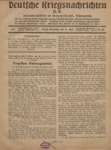 Deutsche Kriegsnachrichten (D.K.), Mittwoch, 16. Mai 1917, Nr 80.
