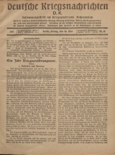 Deutsche Kriegsnachrichten (D.K.), Freitag, 18. Mai 1917, Nr 81.