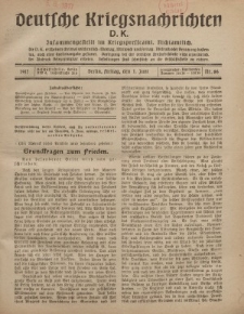 Deutsche Kriegsnachrichten (D.K.), Freitag, 1. Juni 1917, Nr 86.