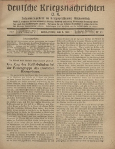 Deutsche Kriegsnachrichten (D.K.), Freitag, 8. Juni 1917, Nr 89.