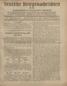 Deutsche Kriegsnachrichten (D.K.), Montag, 18. Juni 1917, Nr 93.