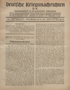 Deutsche Kriegsnachrichten (D.K.), Mittwoch, 20. Juni 1917, Nr 94.