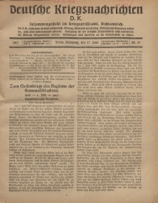 Deutsche Kriegsnachrichten (D.K.), Mittwoch, 27. Juni 1917, Nr 97.