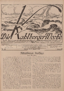 Die Kahlberger Woche Nr. 13, 7. August 1926, 1. Jahrgang