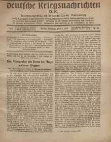 Deutsche Kriegsnachrichten (D.K.), Montag, 2. Juli 1917, Nr 99.
