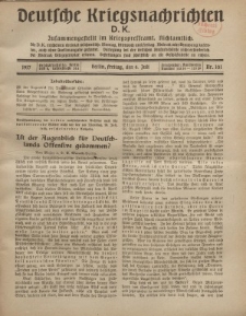 Deutsche Kriegsnachrichten (D.K.), Freitag, 6. Juli 1917, Nr 101.