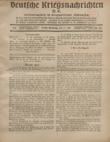 Deutsche Kriegsnachrichten (D.K.), Mittwoch, 11. Juli 1917, Nr 103.