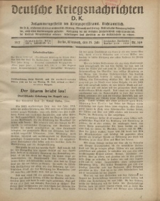 Deutsche Kriegsnachrichten (D.K.), Mittwoch, 25. Juli 1917, Nr 109.