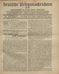 Deutsche Kriegsnachrichten (D.K.), Freitag, 10. August 1917, Nr 116.
