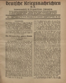 Deutsche Kriegsnachrichten (D.K.), Mittwoch, 12. September 1917, Nr 130.