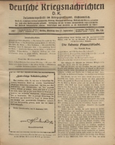 Deutsche Kriegsnachrichten (D.K.), Montag, 17. September 1917, Nr 132.