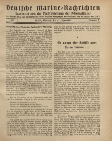 Deutsche Marine=Nachrichten..."D.K.", Montag, 17. September 1917, Nummer 7.