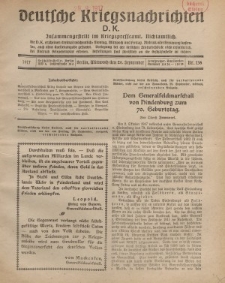 Deutsche Kriegsnachrichten (D.K.), Mittwoch, 26. September 1917, Nr 136.