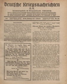 Deutsche Kriegsnachrichten (D.K.), Montag, 1. Oktober 1917, Nr 138.