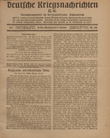 Deutsche Kriegsnachrichten (D.K.), Montag, 15. Oktober 1917, Nr 144.