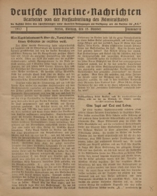Deutsche Marine=Nachrichten..."D.K.", Montag, 15. Oktober 1917, Nummer 11.