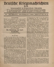 Deutsche Kriegsnachrichten (D.K.), Mittwoch, 17. Oktober 1917, Nr 145.