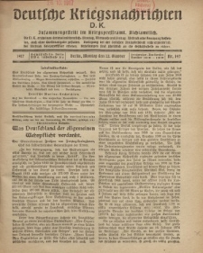 Deutsche Kriegsnachrichten (D.K.), Montag, 22. Oktober 1917, Nr 147.