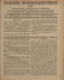 Deutsche Kriegsnachrichten (D.K.), Mittwoch, 31. Oktober 1917, Nr 151.