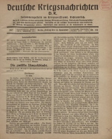 Deutsche Kriegsnachrichten (D.K.), Freitag, 16. November 1917, Nr 158.